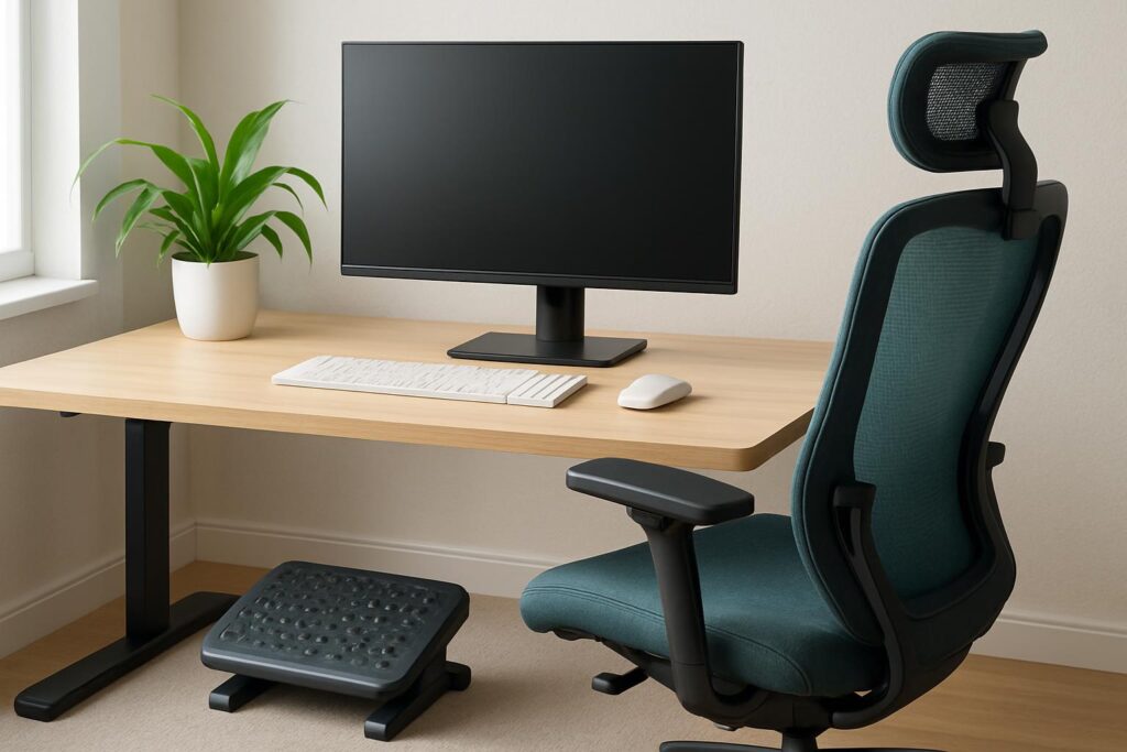 Czy podnóżek pod biurko ma sens? Ergonomia pracy w home office